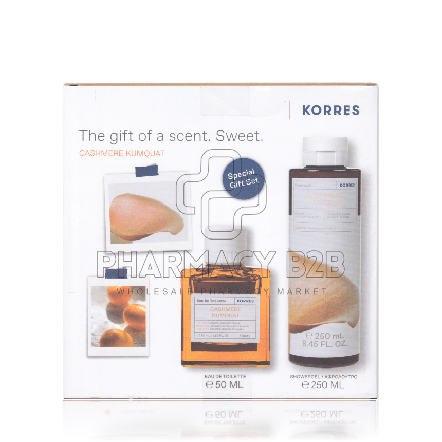 KORRES Eau De Toilette Cashmere Kumquat Γυναικείο Άρωμα 50ml & Showergel/Αφρόλουτρο 250ml