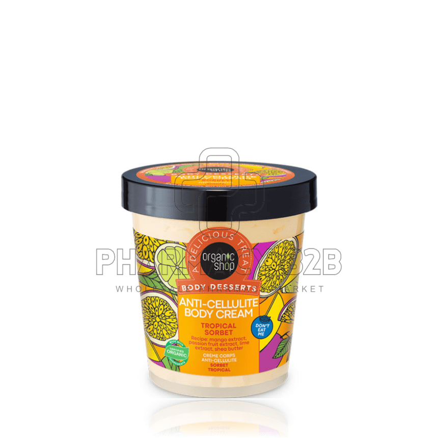 NATURA SIBERICA Organic Shop Body Desserts Tropical Sorbet Body Cream Κρέμα Σώματος με Σορμπέ Φρούτων 450ml