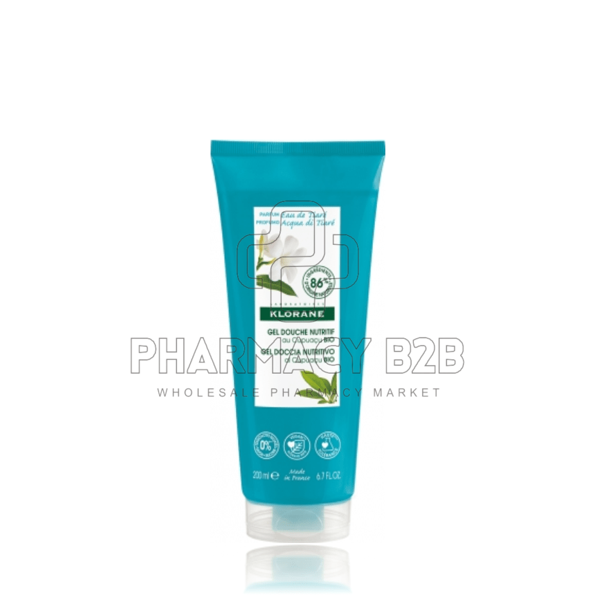 KLORANE Αφρόλουτρο με ΒΙΟΛΟΓΙΚΟ Βούτυρο Cupuaçu - Νερό γαρδένιας - Για κάθε τύπο δέρματος 200ml