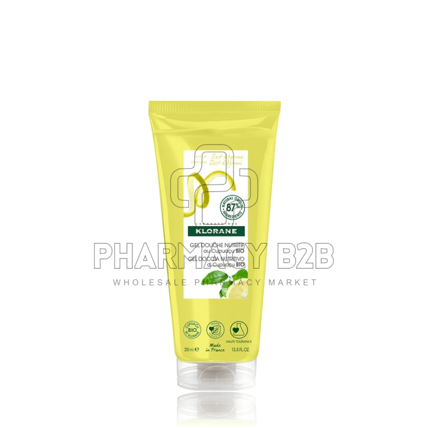 KLORANE Αφρόλουτρο με ΒΙΟΛΟΓΙΚΟ Βούτυρο Cupuaçu - Φλοιός Εσπεριδοειδών - Για Κάθε Τύπο Δέρματος 200ml