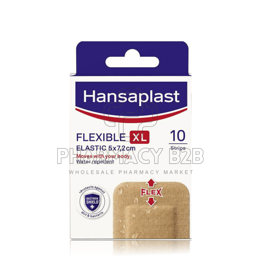 HANSAPLAST Flexible XL Strips Ελαστικά Επιθέματα 5x7,2cm x10τεμ