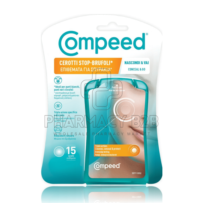 COMPEED Spot Patches Επιθέματα ημέρας για σπυράκια x15 επιθέματα
