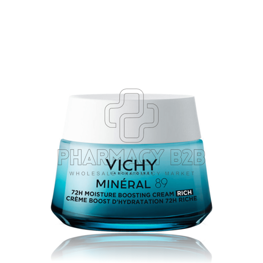 VICHY Mineral 89 72h Moisture Boosting Cream Rich Ενυδατική Κρέμα Προσώπου με Πλούσια Υφή 50ml