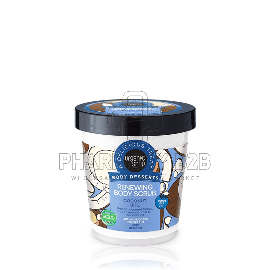 NATURA SIBERICA Organic Shop Body Desserts Coconut Bite Renewing Body Scrub 450ml