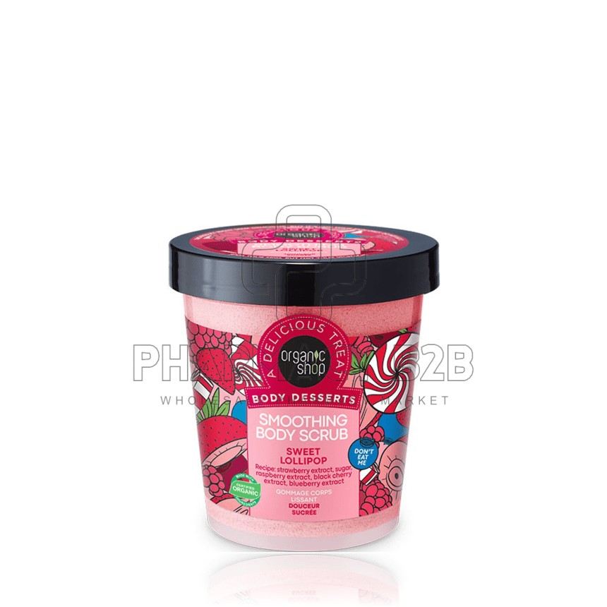 NATURA SIBERICA Organic Shop Body Desserts Sweet Lollipop Smoothing Body Scrub 450ml