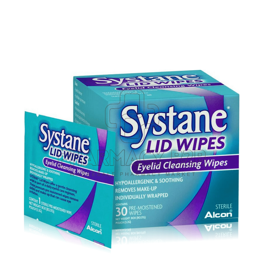SYSTANE Lid Wipes Μαντηλάκια Καθαρισμού των Βλεφάρων x30 εμποτισμένα μαντηλάκια