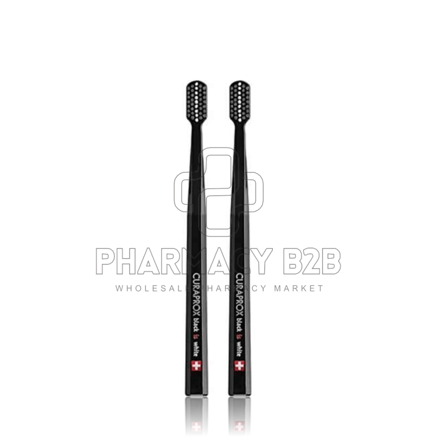 CURAPROX Black is White Οδοντόβουρτσα για λευκά δόντια 2τμχ