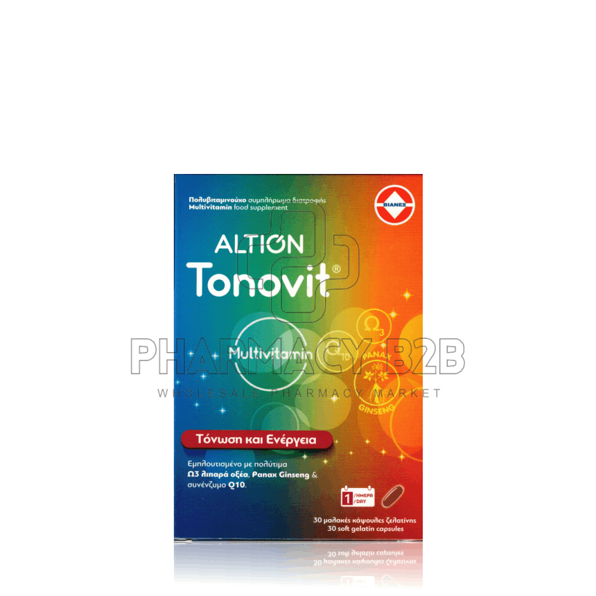 ALTION Tonovit Multivitamin Ολοκληρωμένο Πολυβιταμινούχο Συμπλήρωμα Διατροφής x30 μαλακές κάψουλες ζελατίνης