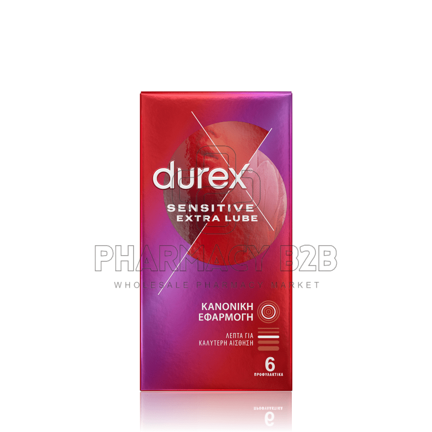 DUREX Sensitive Extra Lube Λεπτά Προφυλακτικά x6 τμχ