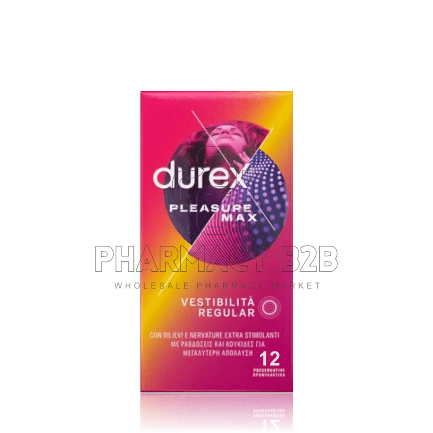 DUREX Pleasuremax Προφυλακτικά με Ανάγλυφες Κουκίδες & Ραβδώσεις x12 τμχ