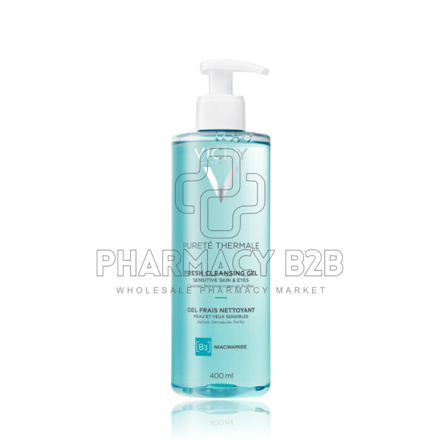 VICHY Purete Thermale Δροσερό Gel καθαρισμού προσώπου 400ml