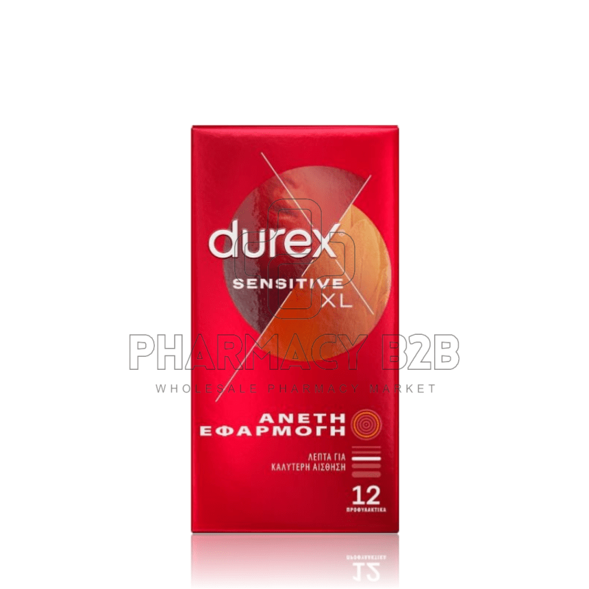 DUREX Sensitive Προφυλακτικά Λεπτά για Μεγαλύτερη Ευαισθησία με Άνετη Εφαρμογή x12 τμχ