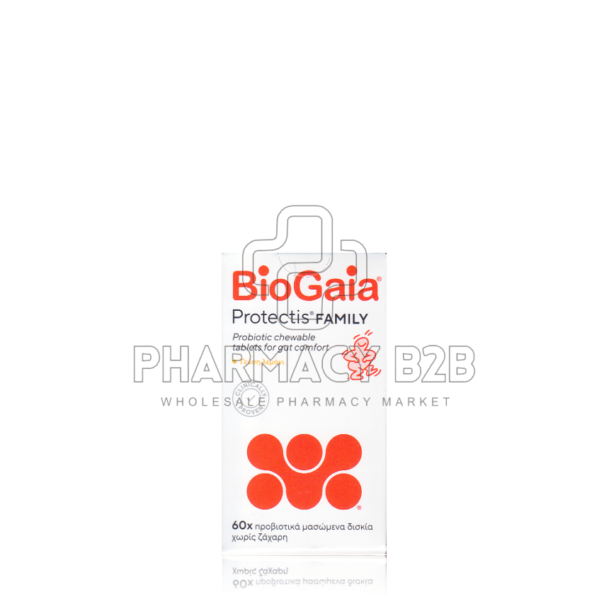 BIOGAIA Protectis Family Προβιοτικά με γεύση λεμόνι x60 μασώμενα δισκία