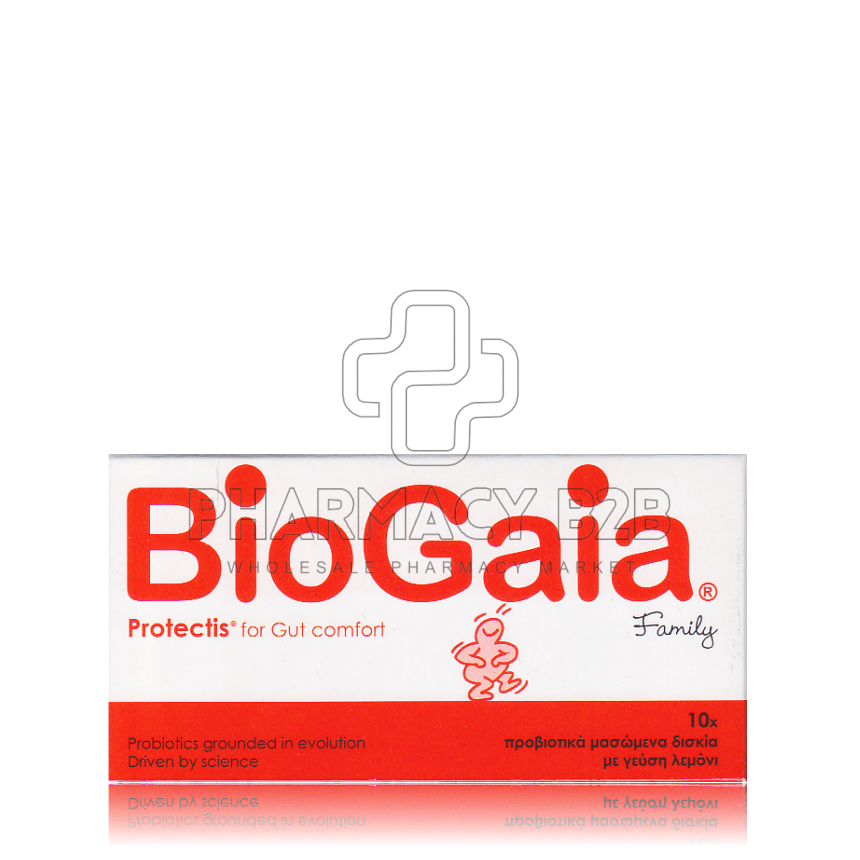 BIOGAIA Protectis Family Προβιοτικά με γεύση λεμόνι x10 μασώμενα δισκία