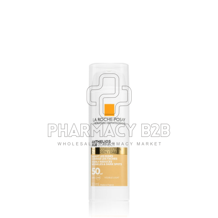 LA ROCHE-POSAY Anthelios Age Correct Photocorrection Daily CC Cream Tinted Αντηλιακή Αντιγηραντική Κρέμα Προσώπου με χρώμα SPF50 50ml