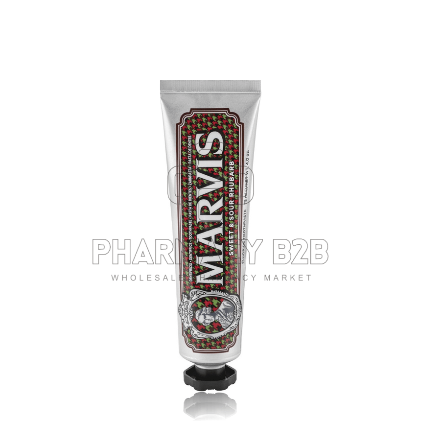 MARVIS Sweet and Sour Rhubarb Mint Toothpaste Οδοντόκρεμα με Γλυκό & Ξινό Ραβέντι 75ml