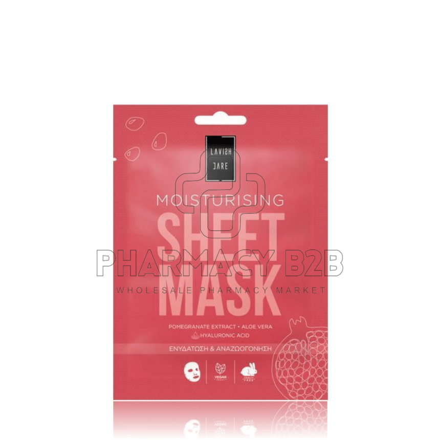 LAVISH CARE MOISTURISING FACE SHEET MASK Μάσκα Προσώπου Ενυδάτωσης 25g