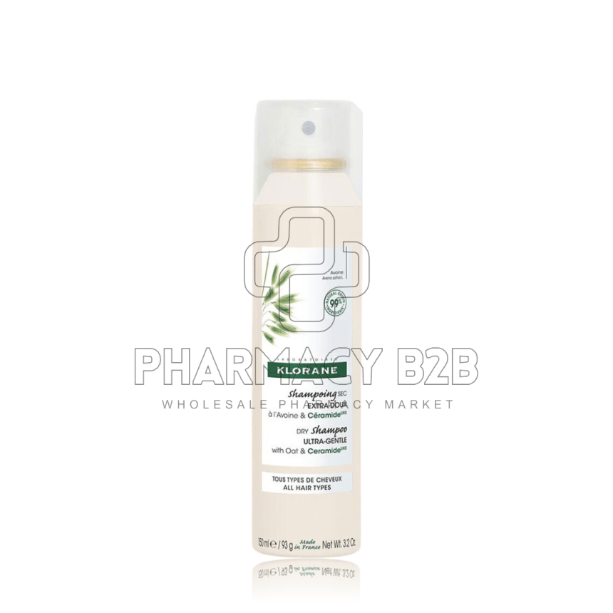 KLORANE Εξαιρετικά Ήπιο Dry shampoo - Για όλους τους τύπους μαλλιών - με Βρώμη & Κεραμίδιαᴸᴵᴷᴱ 150ml