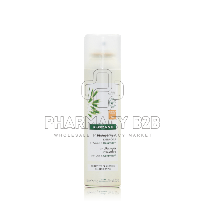 KLORANE Εξαιρετικά Ήπιο Dry shampoo με Χρώμα - Καστανά έως Σκούρα Μαλλιά - με Βρώμη & Ceramideᴸᴵᴷᴱ 150ml