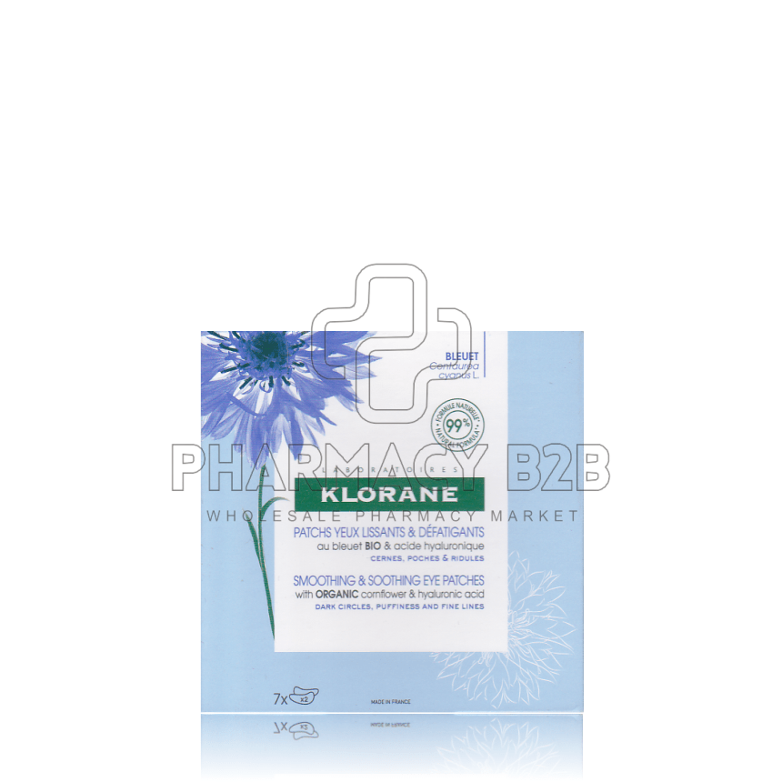 KLORANE Patch για μαύρους κύκλους και σακούλες με Βιολογική Κυανή Κενταύρια - Περιοχή γύρω από τα μάτια x14τμχ