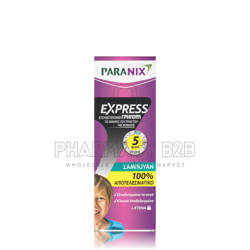 PARANIX Express Αντιφθειρικό Σαμπουάν 200ml & Χτένα