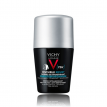 VICHY Homme Invisible Resist 72H Ανδρικό Αποσμητικό Roll-On Κατά των Σημαδιών & της Έντονης Εφίδρωσης 50ml