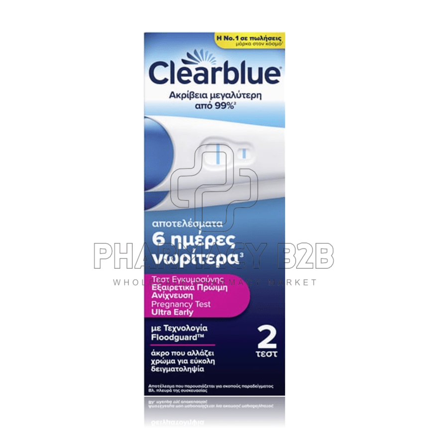 CLEARBLUE Pregnancy Test Ultra Early Τεστ Εγκυμοσύνης x2τεμ
