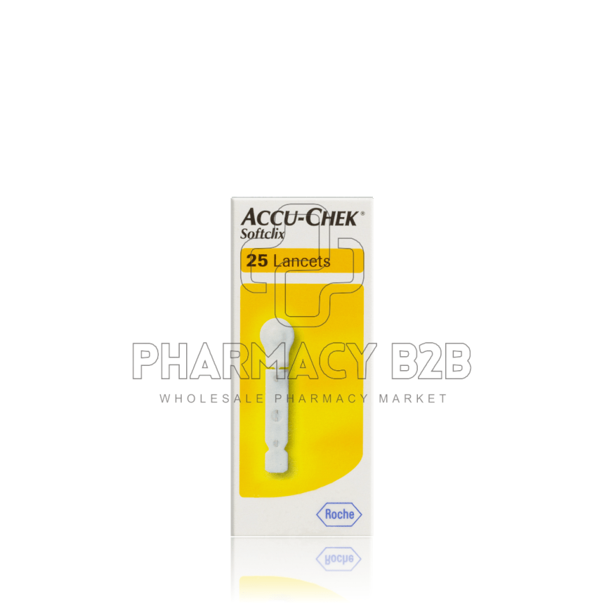 ACCU-CHEK Softclix Lancets Αποστειρωμένες Βελόνες Σκαρφιστήρες x25τμχ 
