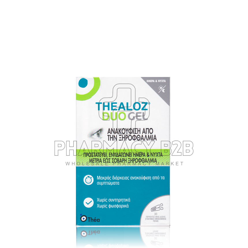 THEA Thealoz Duo Gel Λιπαντικό & Αναπλαστικό Τζελ Ματιών 0.4gr x 30 περιέκτες μιας δόσης