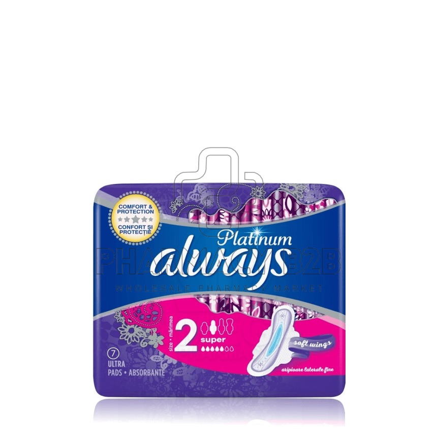 ALWAYS Platinum Super Size 2 Σερβιετάκια με Φτερά x7τεμ