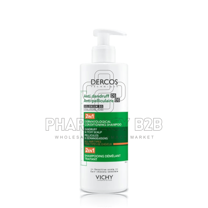 VICHY Dercos Anti-Dandruff DS 2in1 Σαμπουάν & Conditioner Κατά της Ξηροδερμίας, της Πιτυρίδας & του Κνησμού 390ml