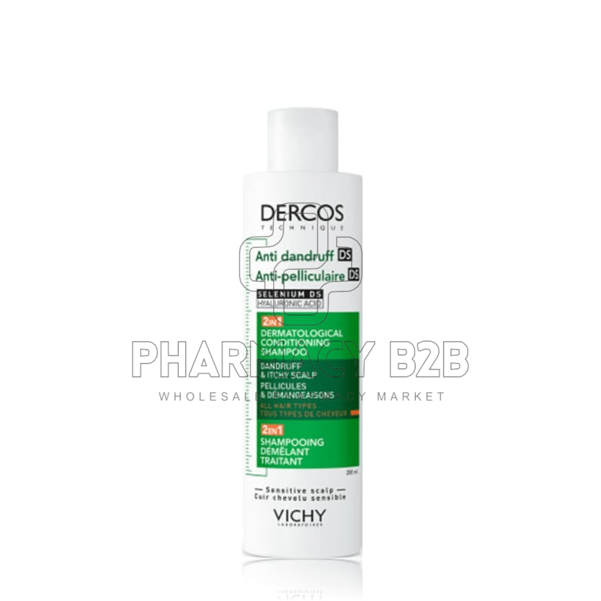 VICHY Dercos Anti-Dandruff DS 2in1 Σαμπουάν & Conditioner Κατά της Ξηροδερμίας, της Πιτυρίδας & του Κνησμού 200ml