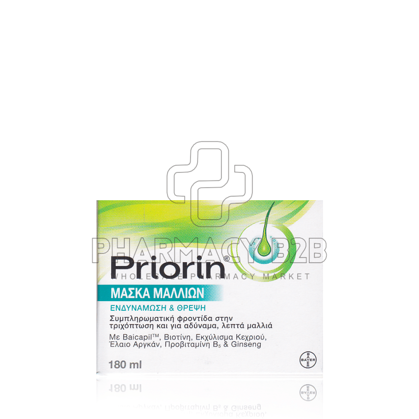 BAYER Priorin Hairmask Μάσκα για Ενίσχυση της Ανάπτυξης & της Λάμψης των Μαλλιών 180ml