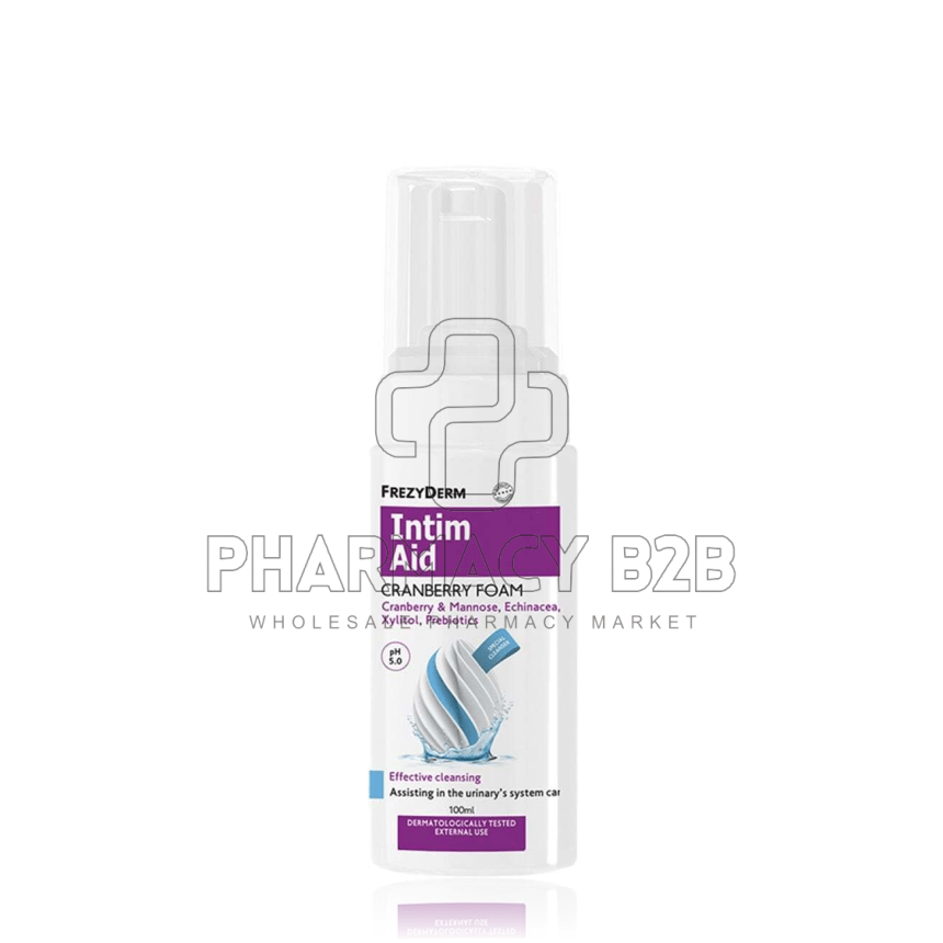 FREZYDERM Intim Aid Cranberry Foam Αφρός καθαρισμού για ευαίσθητη περιοχή pH5.0 100ml