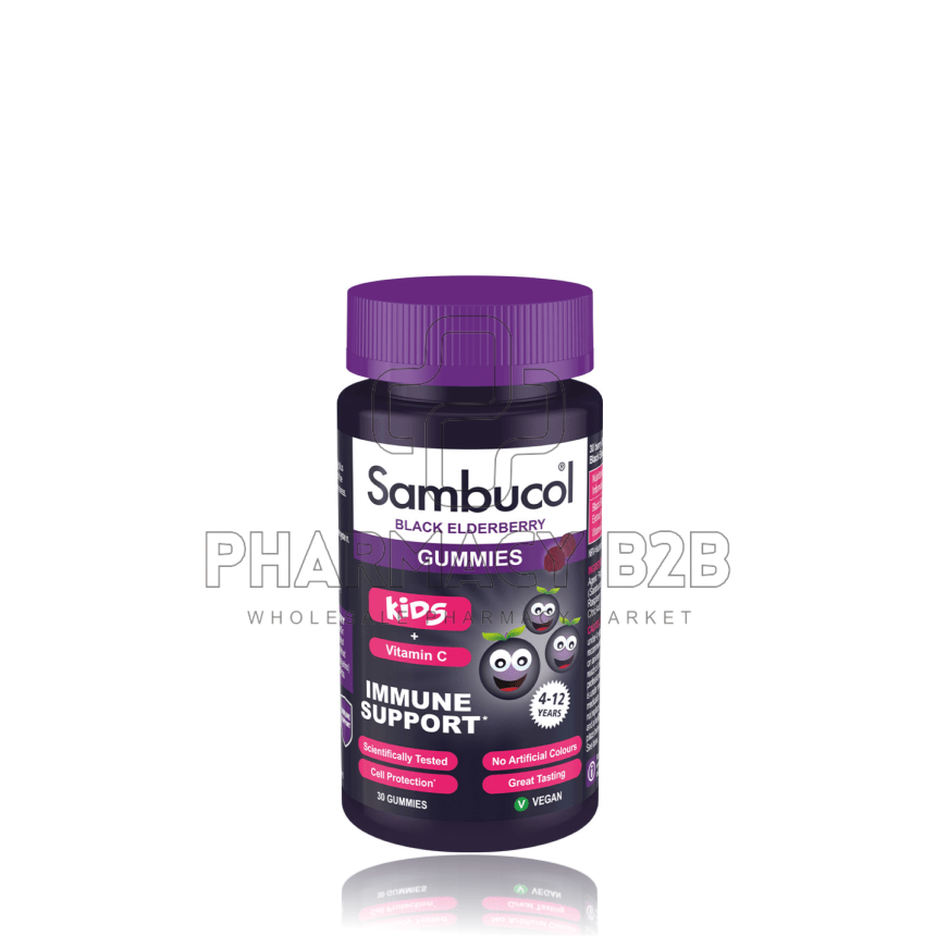 SAMBUCOL Black Elderberry Kids & Vitamin C για την Ενίσχυση του Ανοσοποιητικού x30 gummies