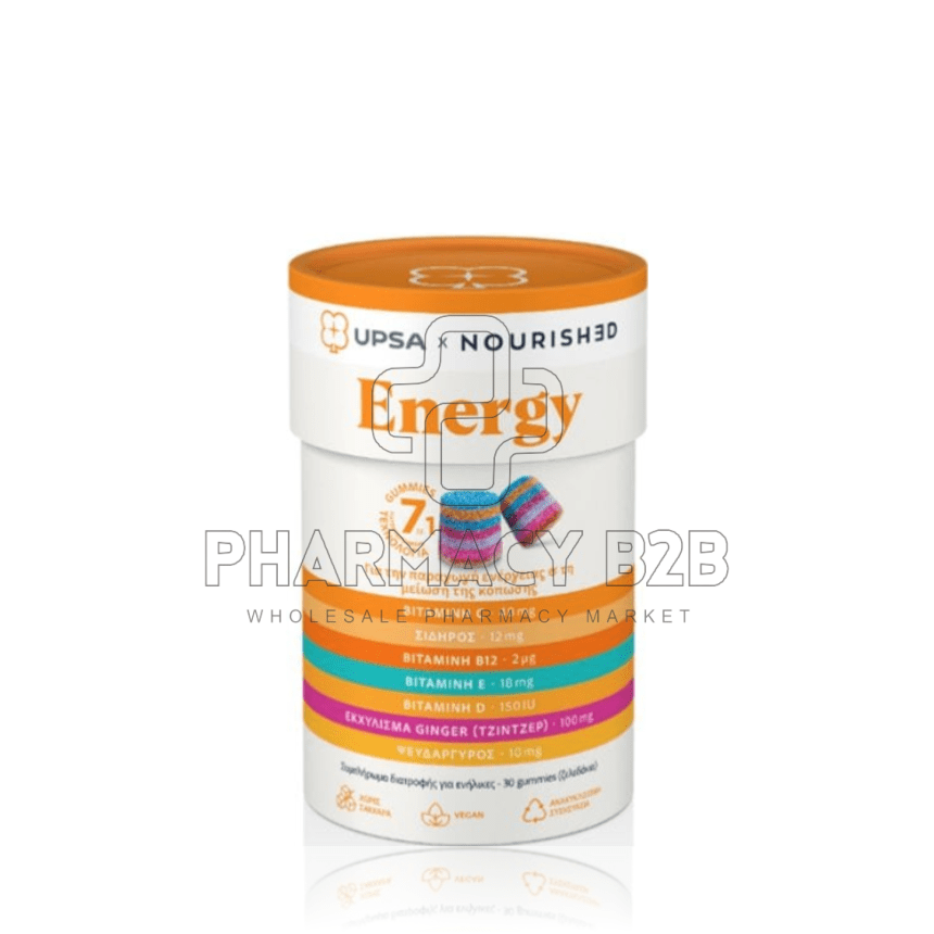 UPSA x NOURISHED Energy x30 gummies (ζελεδ΄άκια)