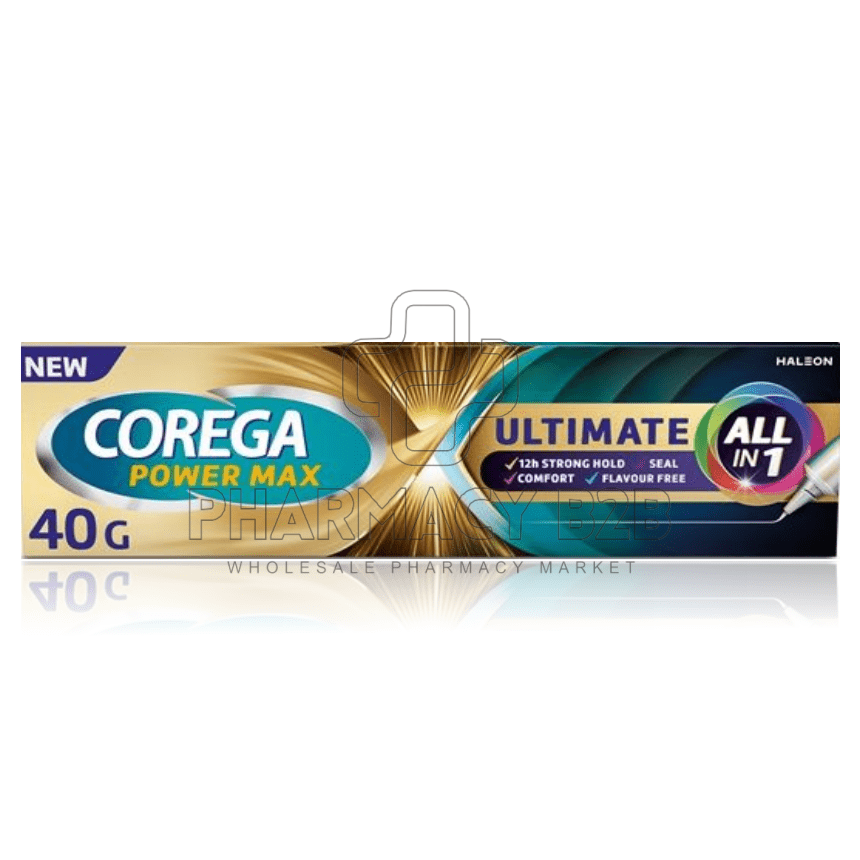 COREGA Ultimate All-In-One Στερεωτική Κρέμα Τεχνητής Οδοντοστοιχίας για Ακόμα Μεγαλύτερη Δύναμη Μασήματος 40g