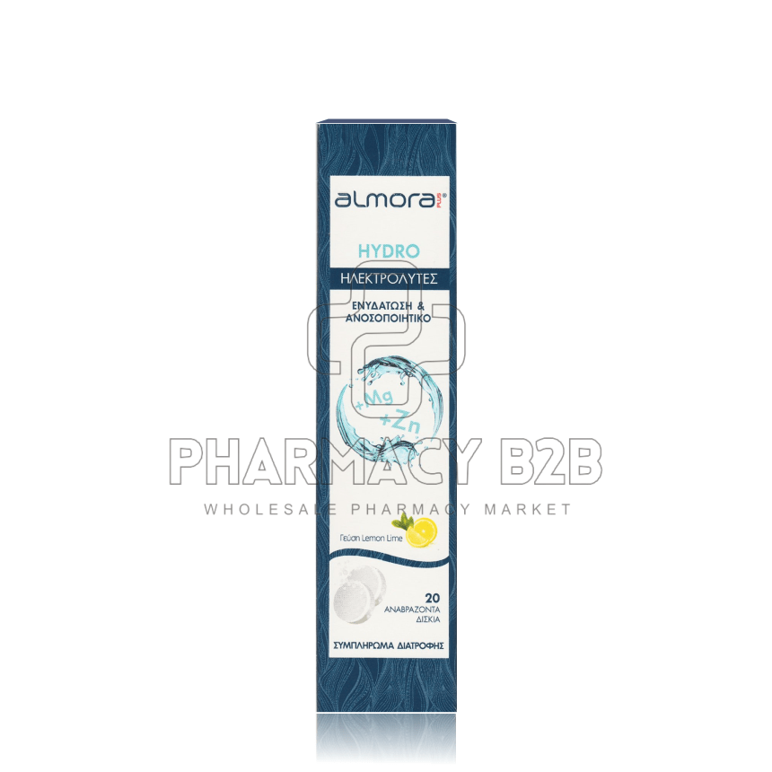 ALMORA Plus Hydro Ηλεκτρολύτες με γεύση λεμόνι x20 αναβράζοντα δισκία