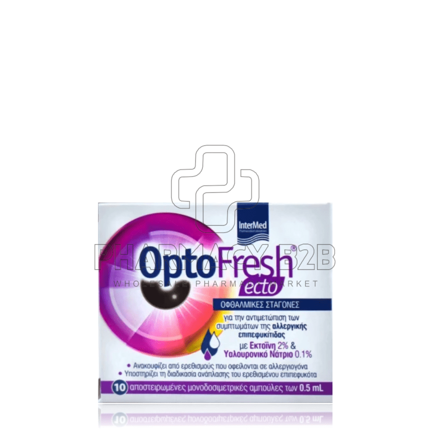 INTERMED Optofresh Ecto Eye Drops Οφθαλμικές Σταγόνες κατά της Αλλεργικής Επιπεφυκίτιδας 10x0,5ml