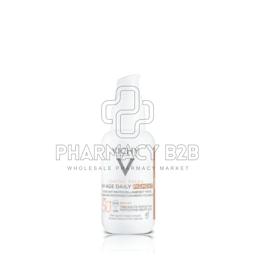 VICHY Capital Soleil UV Age Daily SPF50+ Anti-Aging Tinted Sun Cream Medium Λεπτόρρευστο Αντιηλιακό Κατά της Φωτογήρανσης με χρώμα Medium 40ml