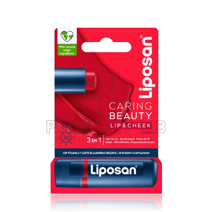 LIPOSAN Caring Beauty Lip & Cheek Balm SPF30 Red 4.8g