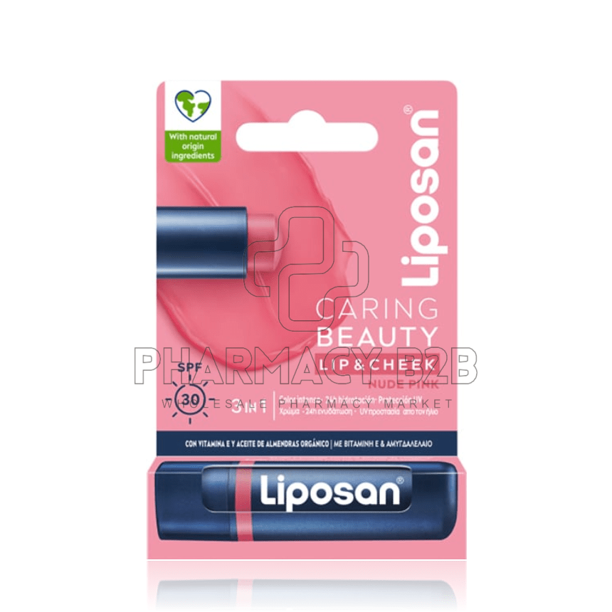 LIPOSAN Caring Beauty Lip & Cheek Balm SPF30 Νude Pink 4.8g