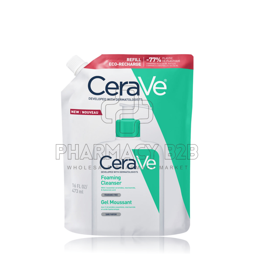 CERAVE Foaming Cleanser Καθαριστικό Gel Προσώπου & Σώματος Ανταλλακτικό 473ml