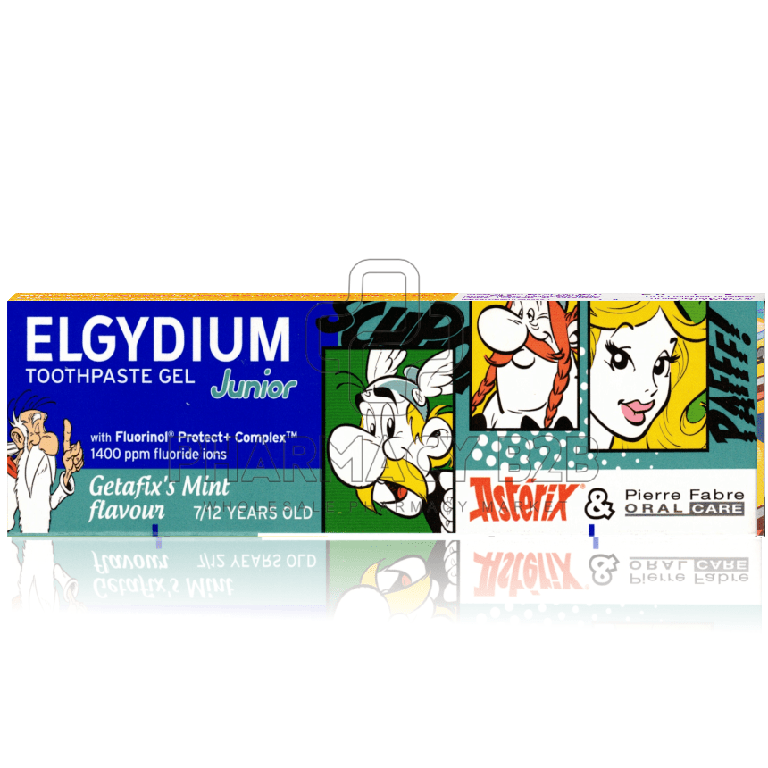 ELGYDIUM Junior Asterix Getafix's Mint Flavour Παιδική Οδοντόκρεμα με Γεύση Μέντα 7-12Y 1400pm 50ml