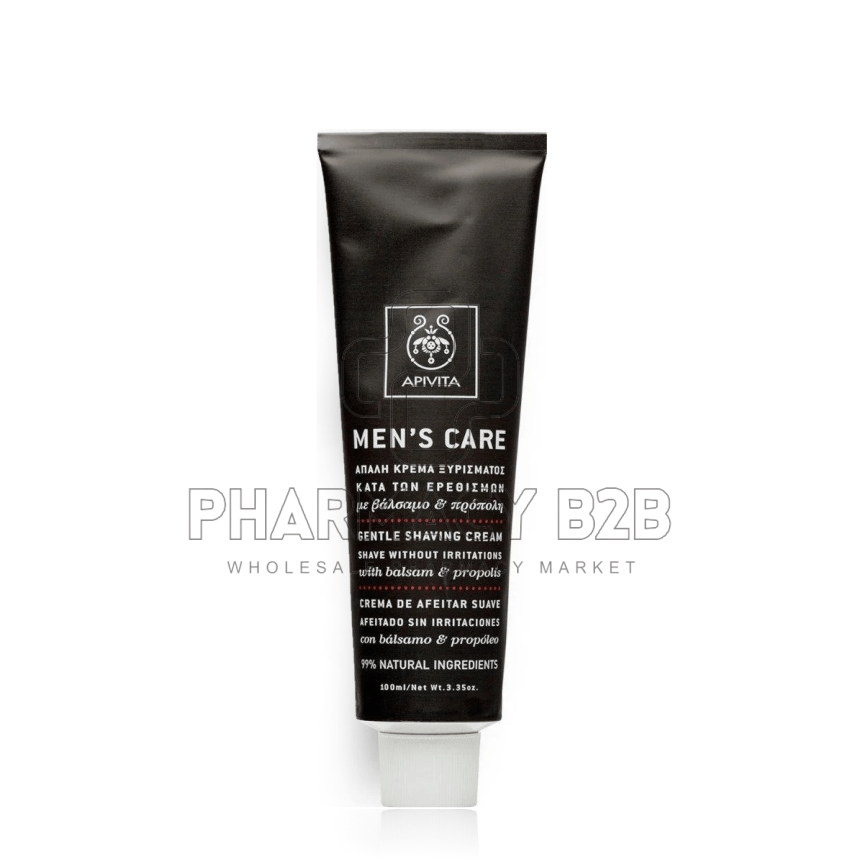 APIVITA Men's Care Απαλή κρέμα ξυρίσματος κατά των ερεθισμών 100ml