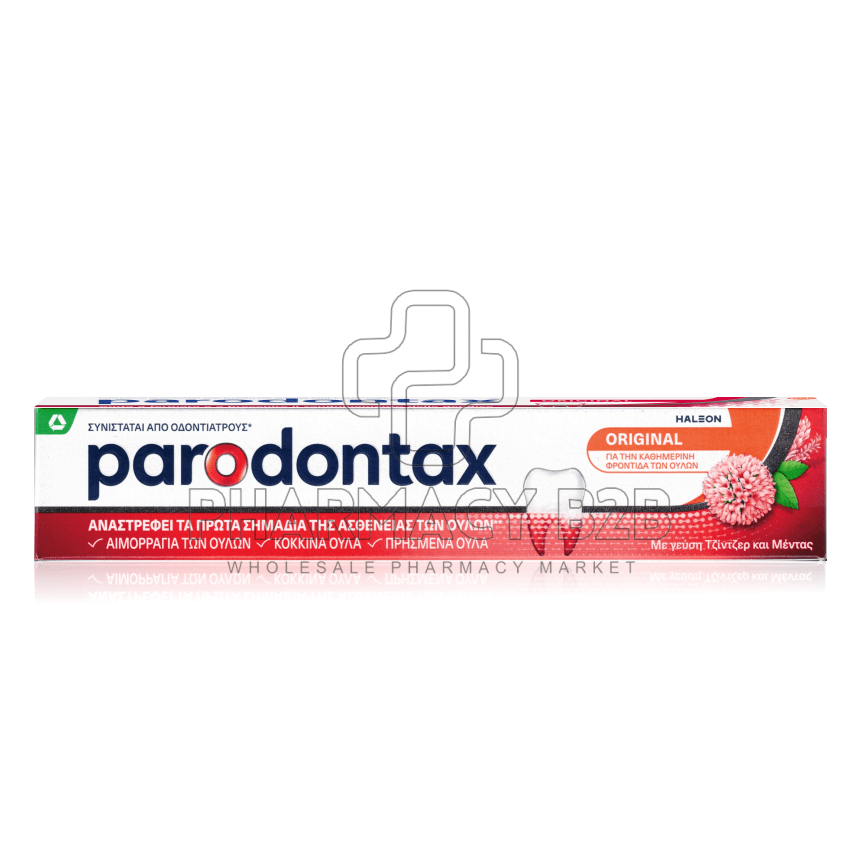 PARODONTAX Original με γεύση Μέντας & Τζίντζερ Οδοντόκρεμα για Ούλα που Αιμοραγούν 75ml