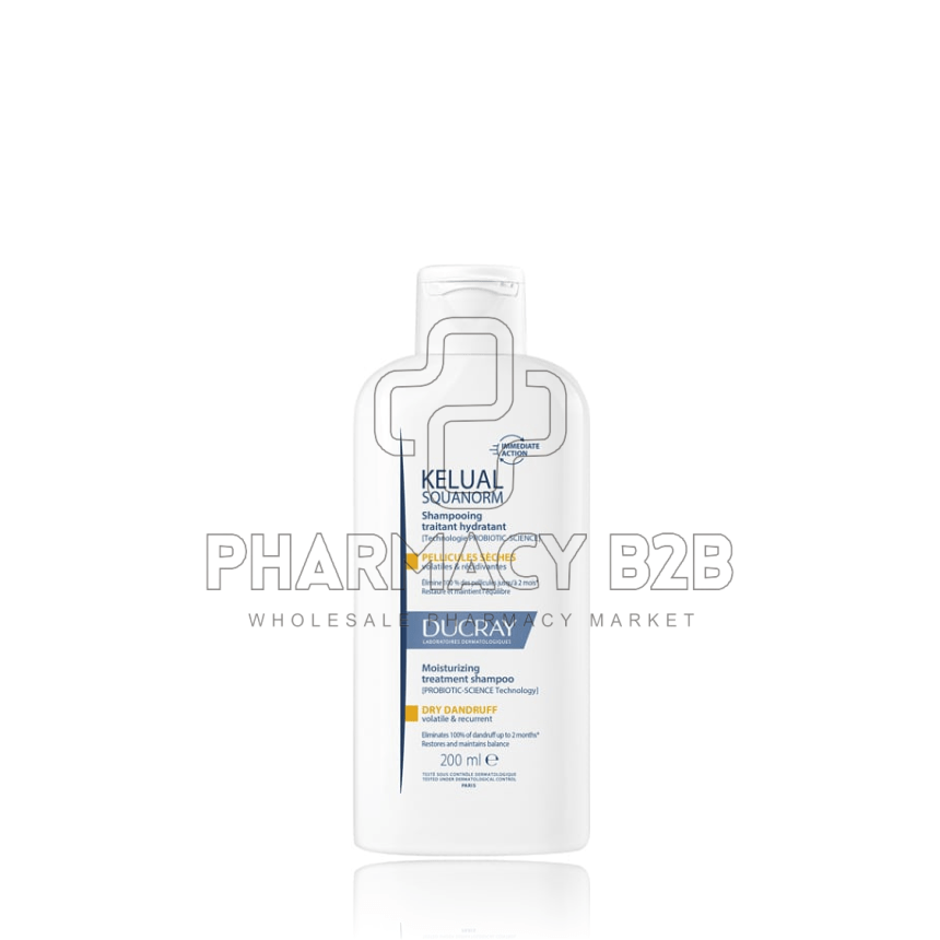 DUCRAY Kelual Squanorm Dry Dandruff Ρυθμιστικό Σαμπουάν Θεραπείας για Ξηρή Πιτυρίδα 200ml
