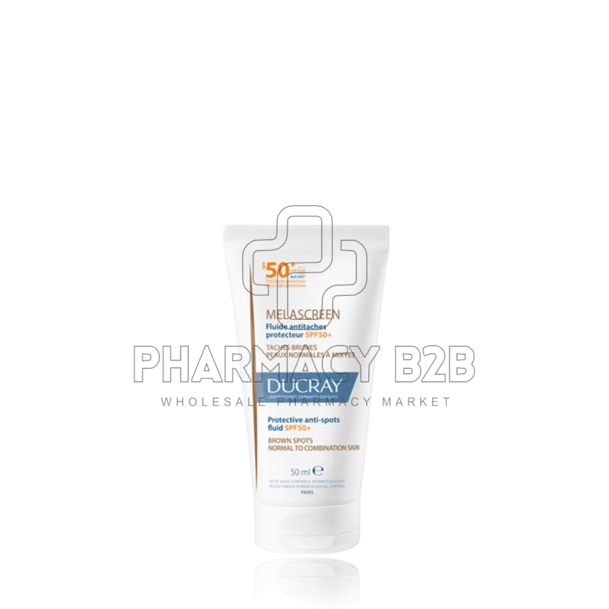 DUCRAY Melascreen Protective Anti-spot Fluid SPF50+ Light Cream Λεπτόρρευστη Αντηλιακή Κρέμα κατά των Κηλίδων για Κανονικό & Μικτό Δέρμα 50ml