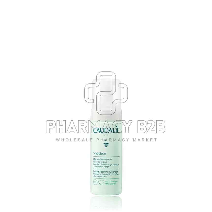 CAUDALIE Vinoclean Instant Foaming Cleanser Απαλός Αφρός Καθαρισμού Προσώπου 50ml