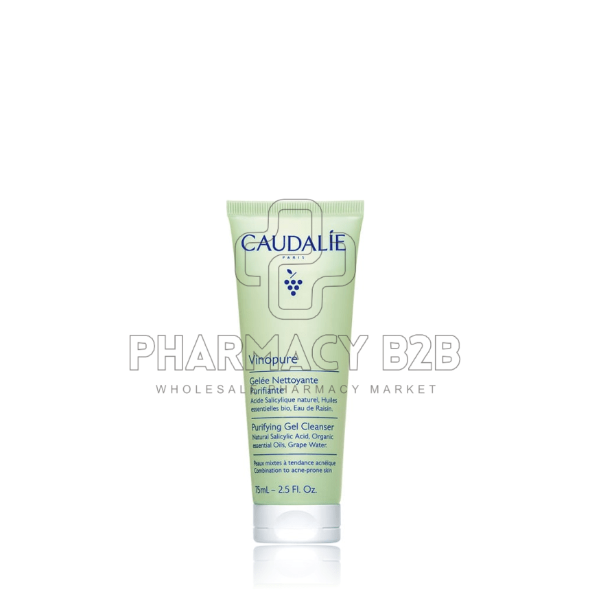 CAUDALIE Vinopure Purifying Gel Cleanser Καθαριστικό Προσώπου κατά των Ατελειών 75ml